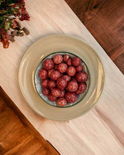 Johannisbeeren in weißer Schokolade