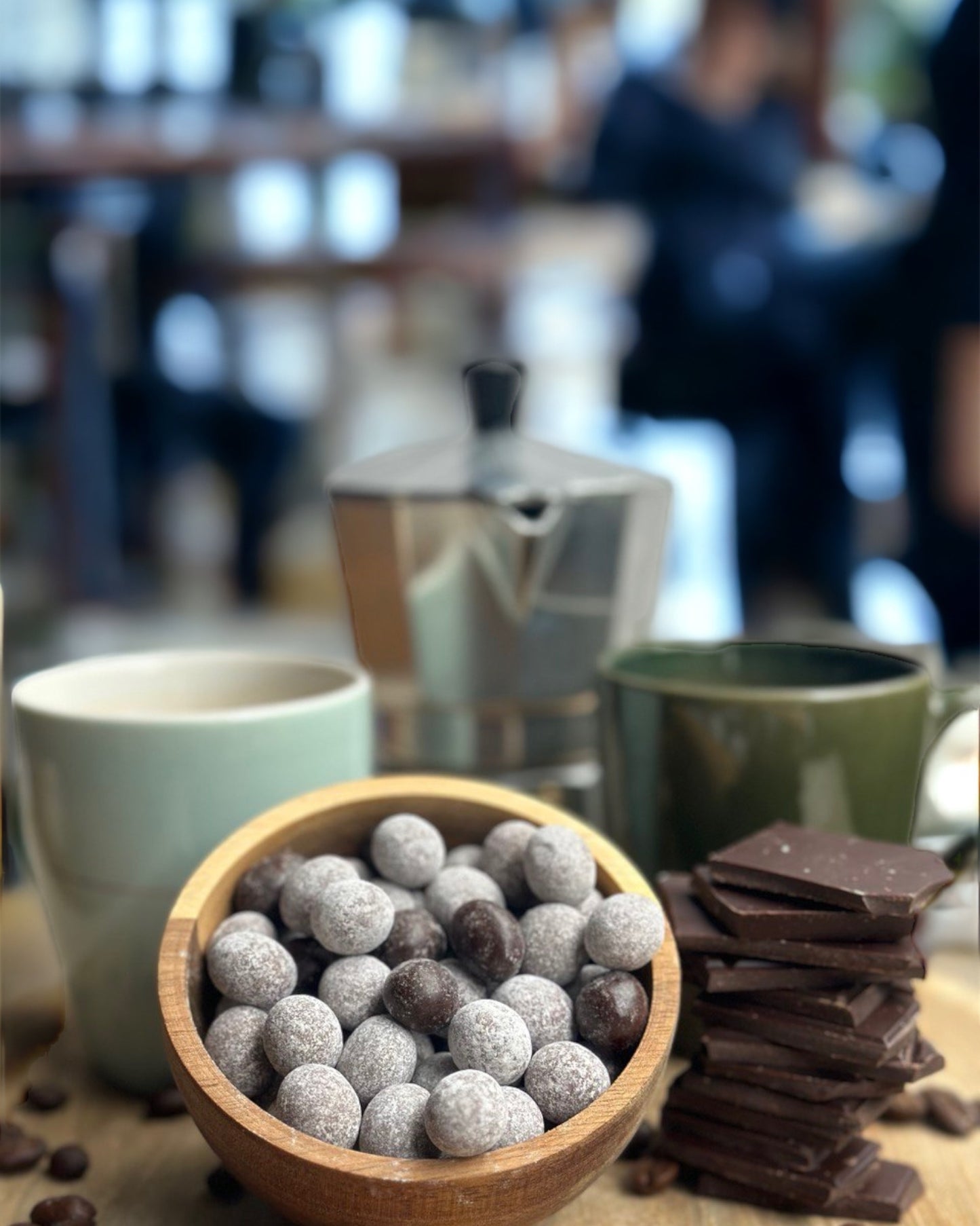 Schokolierte Kaffeebohnen